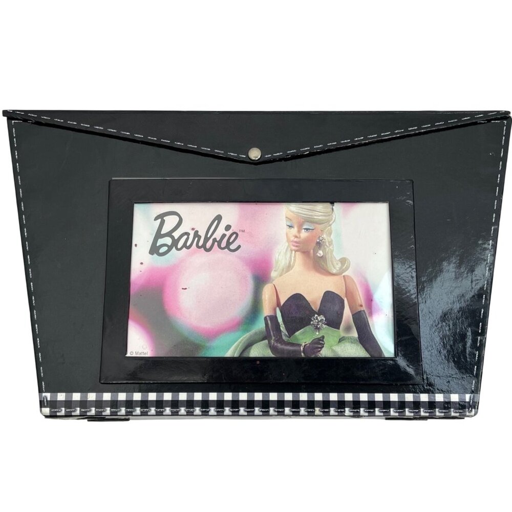 Barbie Photo Storage Box Organizer Black 2004 vintage,fashion, trendy  organizer